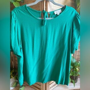 LOFT Green Relaxed Blouse